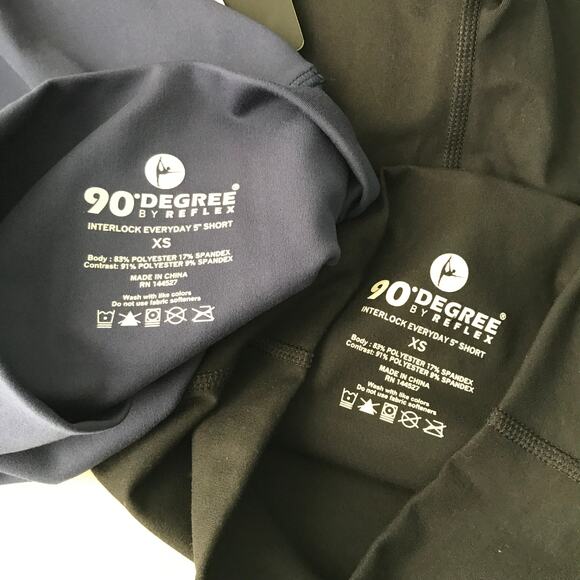 90 Degree Reflex Shorts Womens XS Bike 2 Pack Yoga Active Interlock Brushed 5" - Picture 10 of 10